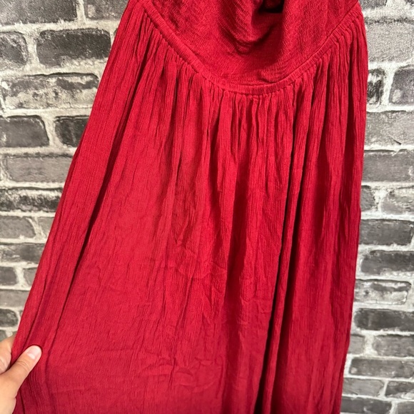 NWT Lulus maxi dress red halter neck strappy back - Picture 4 of 15